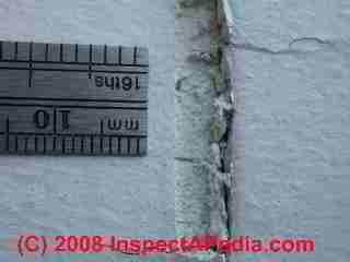 Photograph of paint failure details